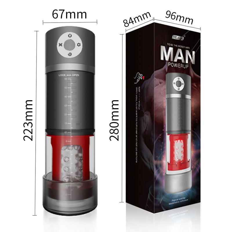 Air Force - Penis Pump Enlargement & 360 Rotating Masturbator | Hexxme